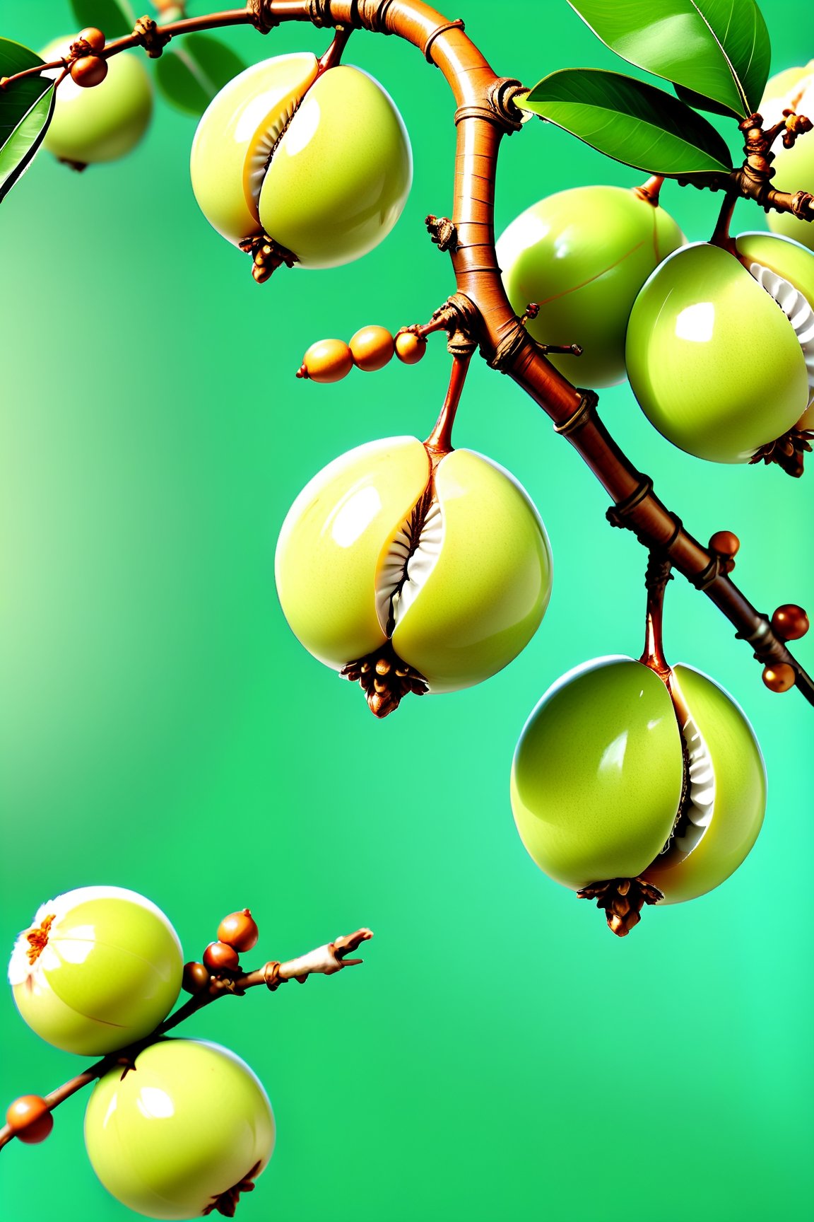 8K,Best quality, masterpiece, ultra-high res, (photorealistic:1.4), Masterpiece, Concept Art,  (full Croma green background), LONGAN,  