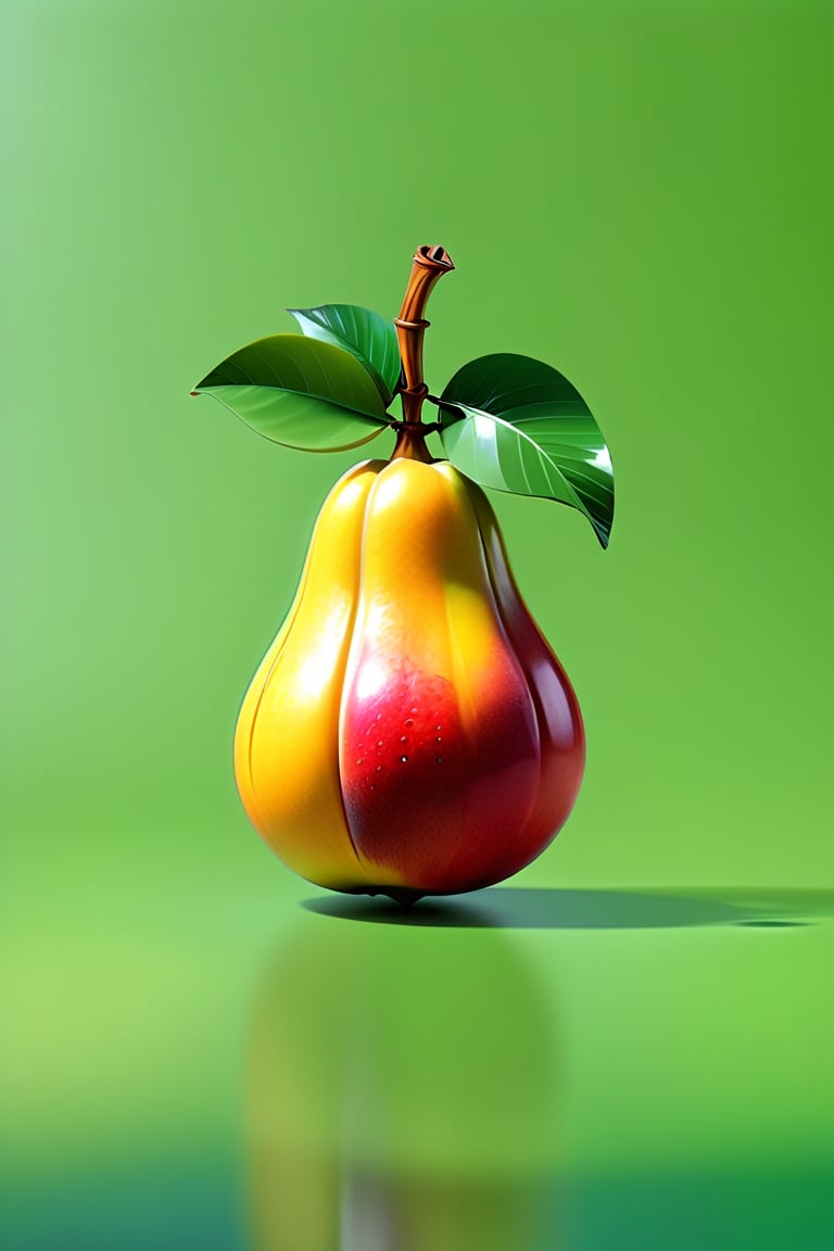 8K,Best quality, masterpiece, ultra-high res, (photorealistic:1.4), Masterpiece, Concept Art,  (full Croma green background), canistel fruit,  