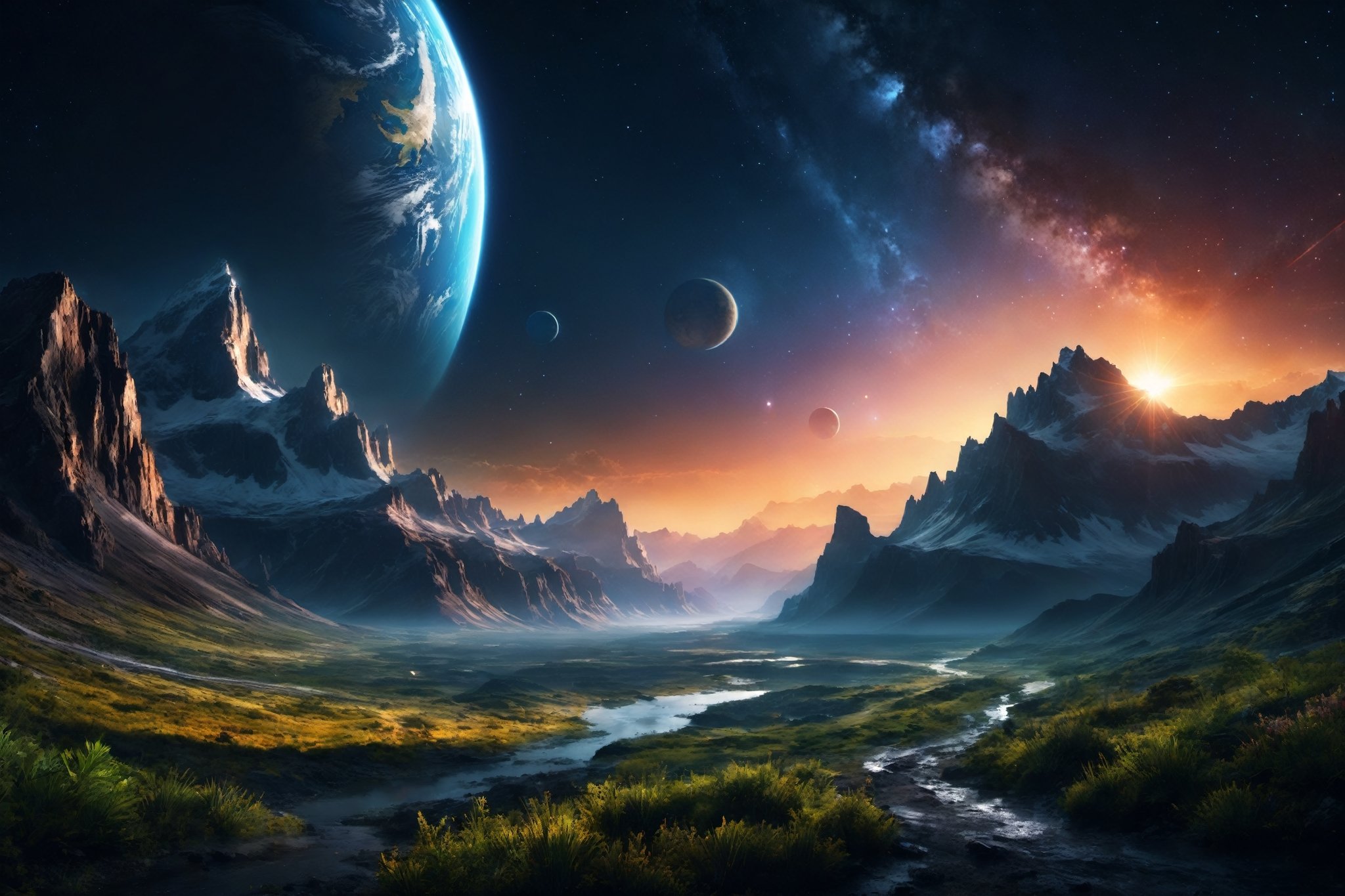  ((planet EARTH NIGHT VIEW FROM SPACE)) , panorama ,
, digital painting, digital art, cinematic scene, dramatic lighting, evocative use of light and shadow, artwork masterpiece, best quality movie, highly detailed, (((masterpiece))), (((best quality))), ((ultra-detailed)), Hyper Real, Photorealistic, 8K, high resolution,
Dark-Art, 8K, concept art, filmic, HDR, volumetric lighting, highly detailed, cinematic lighting, artstation, vibrant nature, volumetric light,Sci-fi ,science fiction,