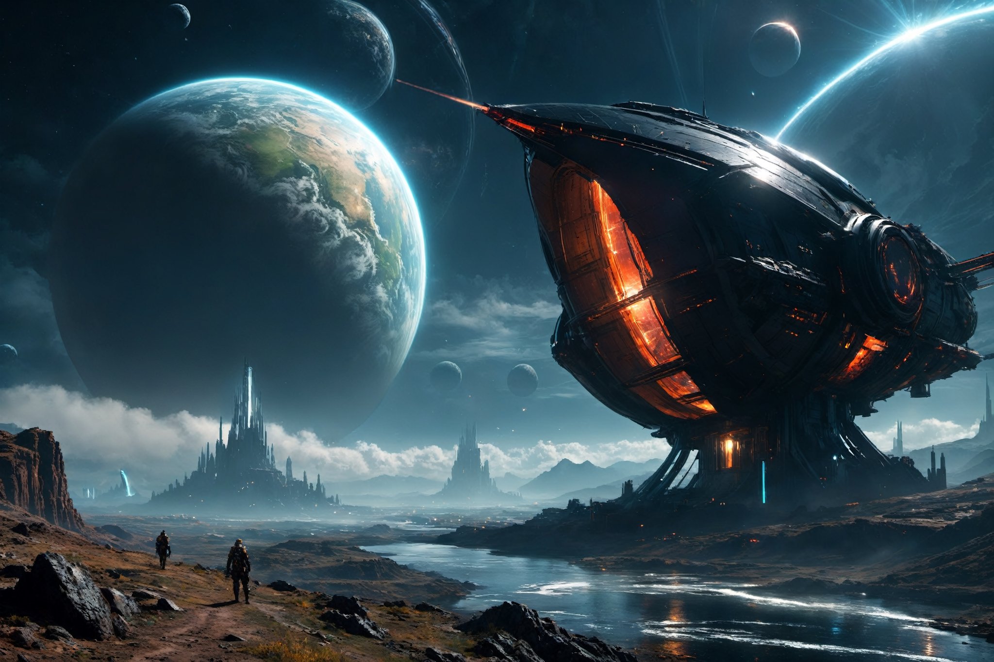 Ringworld  by Larry Niven , alien planet , panorama ,
, digital painting, digital art, cinematic scene, dramatic lighting, evocative use of light and shadow, artwork masterpiece, best quality movie, highly detailed, (((masterpiece))), (((best quality))), ((ultra-detailed)), Hyper Real, Photorealistic, 8K, high resolution,
Dark-Art, 8K, concept art, filmic, HDR, volumetric lighting, highly detailed, cinematic lighting, artstation, vibrant nature, volumetric light,Sci-fi ,science fiction,Renaissance Sci-Fi Fantasy,blood and black,DonMC3l3st14l3xpl0r3rsXL,High Renaissance,steampunk style,cyberpunk style,steampunk,cyberpunk,Movie Still,ColorART