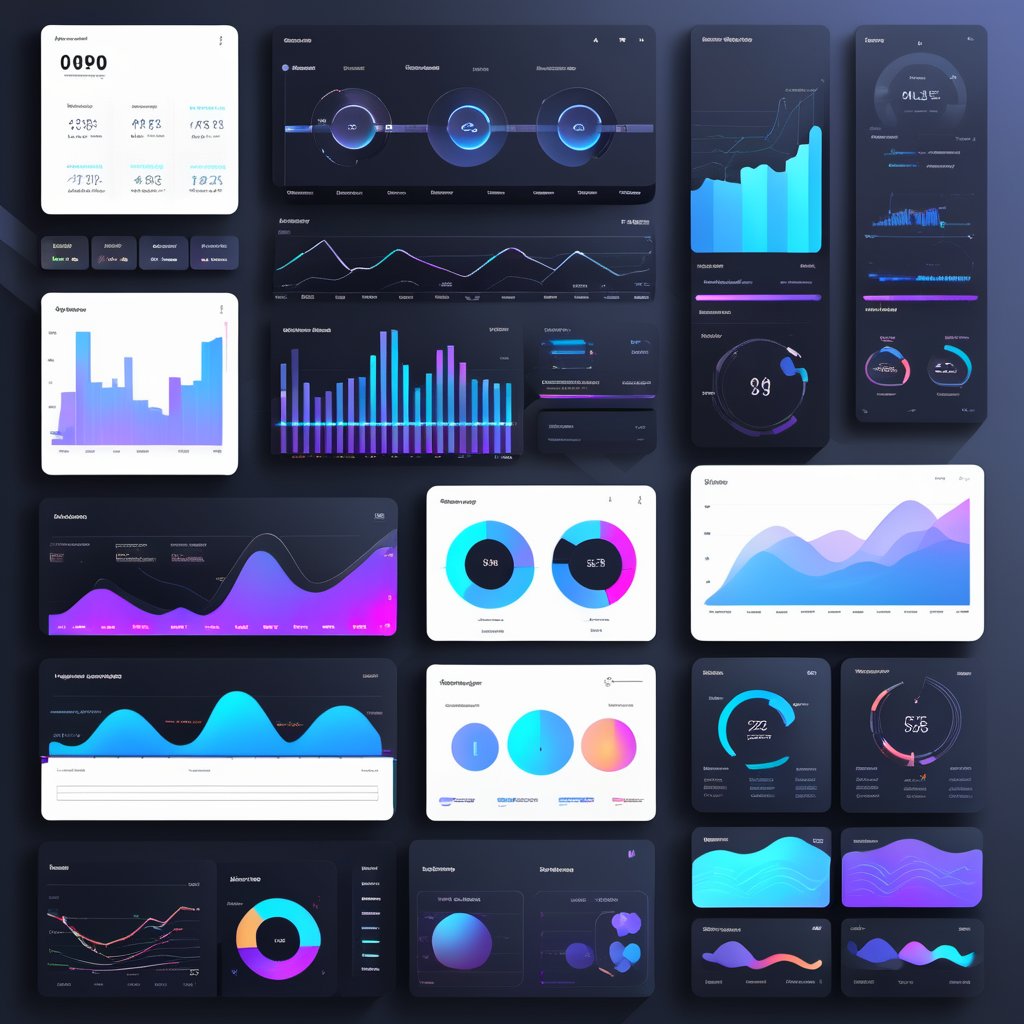 Beuty data analyze, with figma design, dark theme futuristic design 