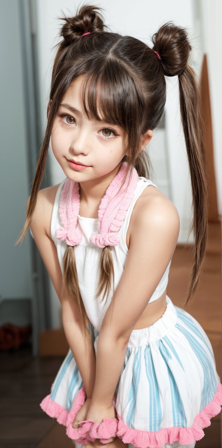 cute anime girl, extremly cute, sweet, petite, pigtails,slinky