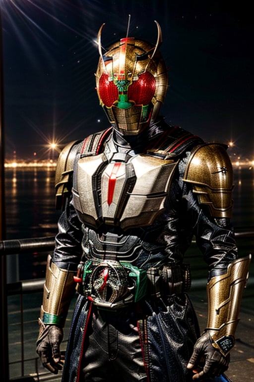 (8K, raw, proffesional, top-quality), (realisitic, Photorealsitic:1.2), perfect anatomy, (Highest Detail Face:1.2), Front lighting, 
Dark shadows were threatening the city。however、Kamen Rider Rises。Wearing a transformation belt、Burning with a righteous heart,  he follows the minions of darkness々and defeat。The battle rages、The Last Enemy Appears。With special moves that join forces、Kamen Rider defeats the Lord of Darkness。Cities restore peace、a person々The voice of joy resonates。He smiled mysteriously.、He vowed to face the next evil.。