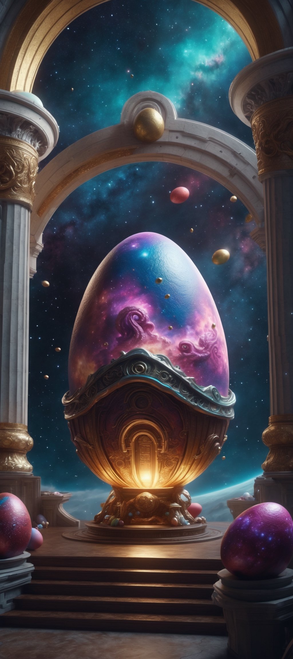 (Masterpiece),best quality,8k,hd,fantasy,easter egg floating in space,nebula,there is a space kraken inside the easter egg,
Architectural100