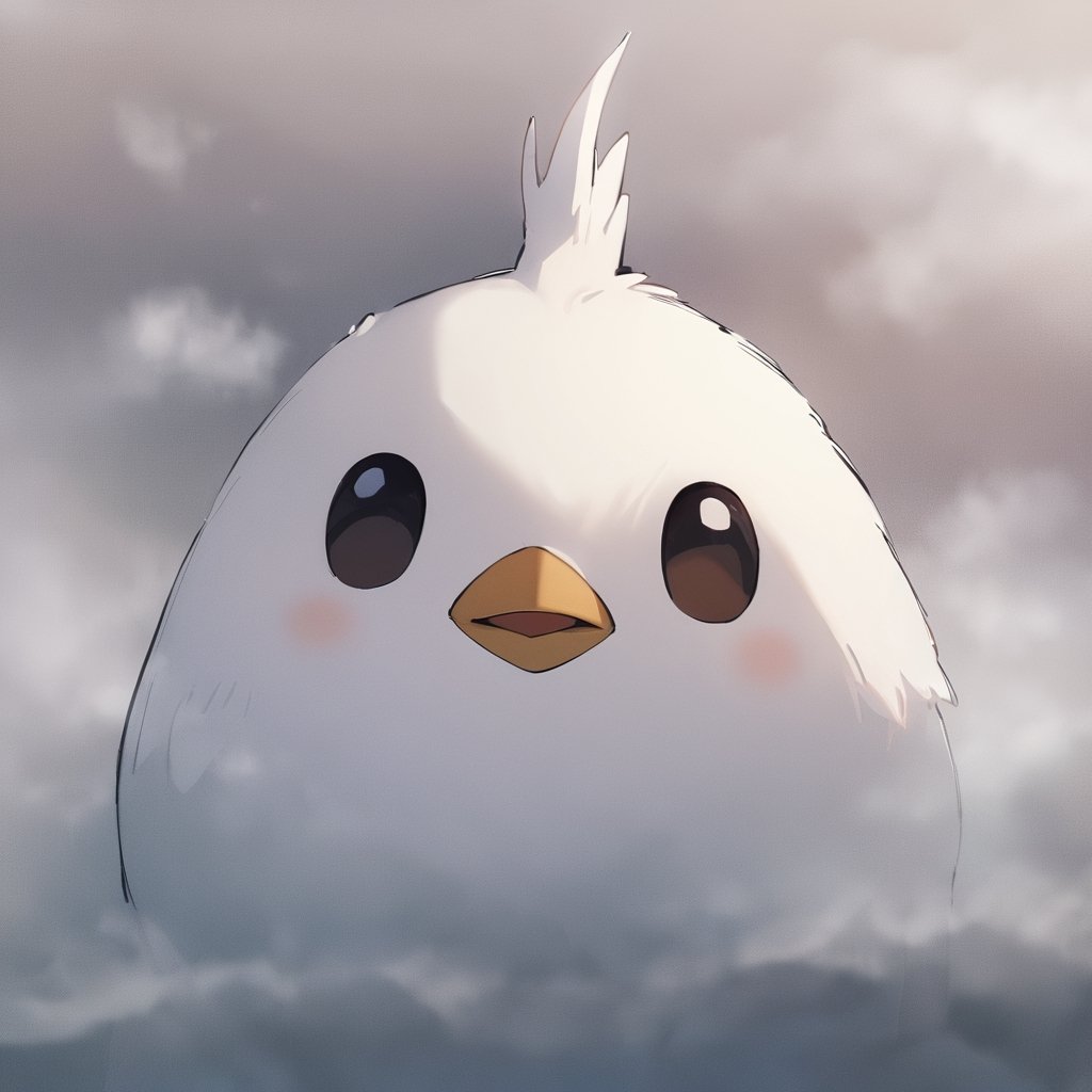 masterpiece, no_human, no_humans, looking_at_viewer, solo, bird, sharp, demon, chibi, cute, beautiful, phoenix, calm, fog, mist, moisture, gorgeous, closeup, 