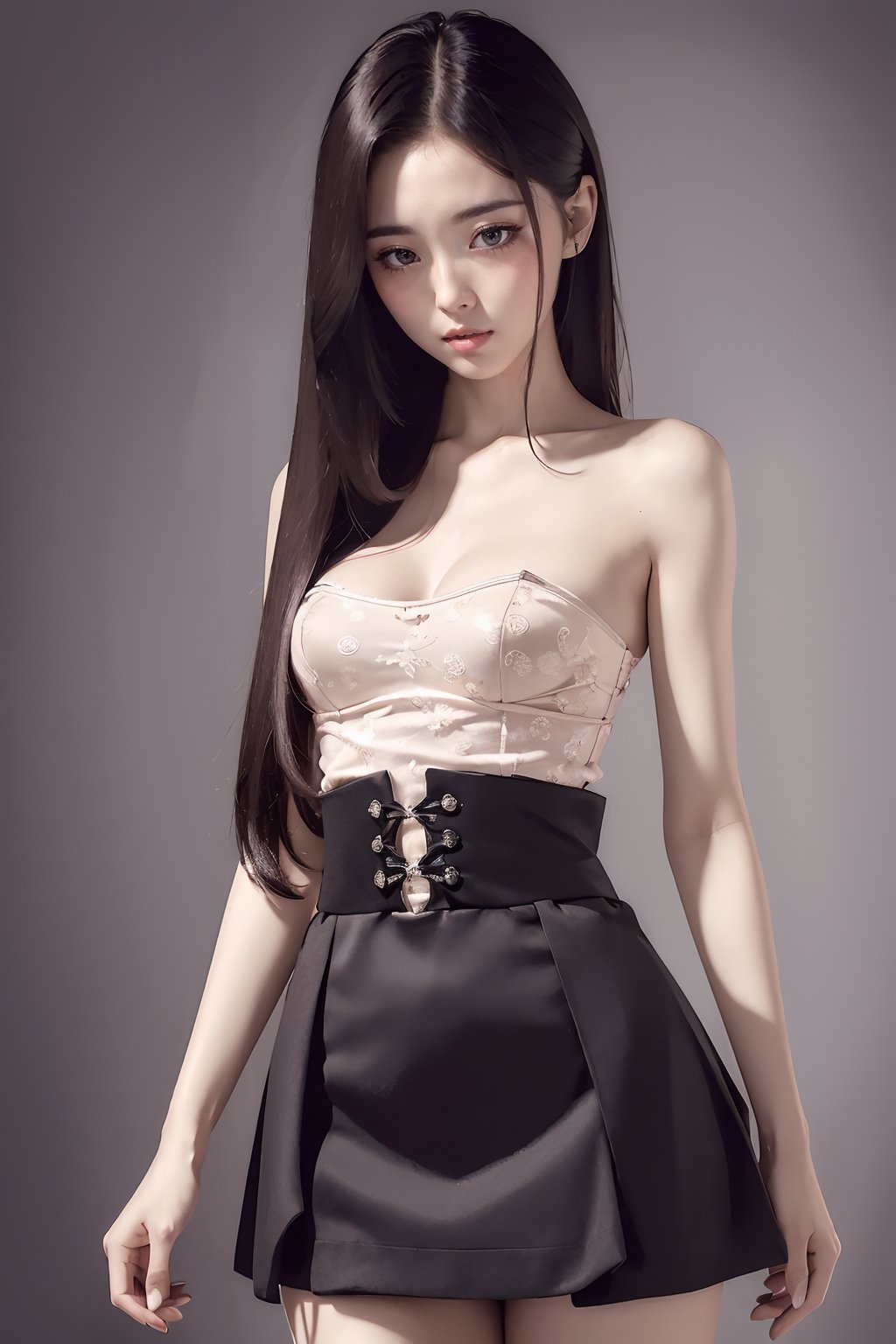 long (waist-length:1.2) combed hair, masterpiece, best quality, highres,8k, portrait,japanese girl,lora:flat2:-1 ,high detailed sexy dress,professional lighting