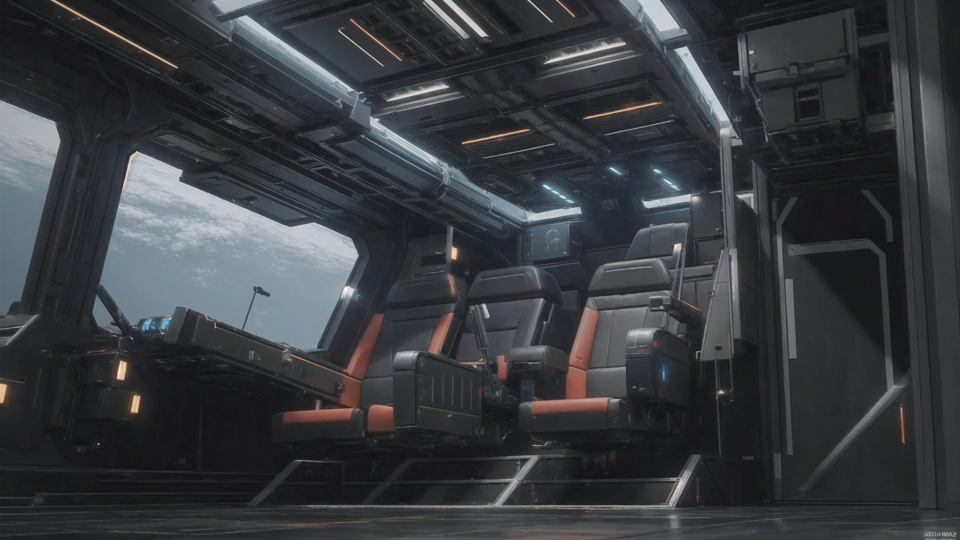 masterpiece, high_resolution, high detail, high tech, sci fi interior kitbash pack, star citizen, modular design, futuristic