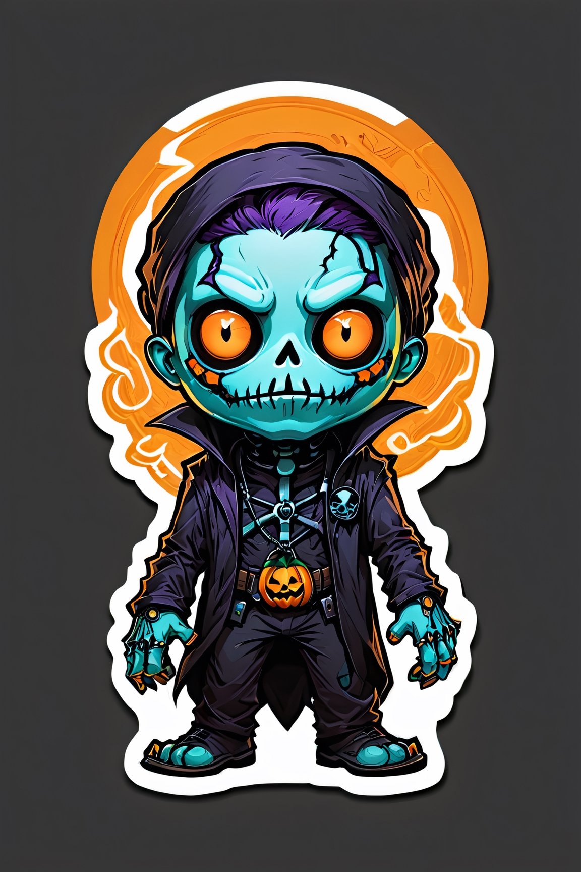 sticker, centered, ((solo)), digital art, 'Halloween', chibi, orange, neon lights, | (white background: 1.2), simple background, Halloween theme, 2D, 'Frekenstein', scary, (Skottie Young style:1.3)
(masterpiece, best quality: 1.5),
Luxurious clothing, , in the tomb