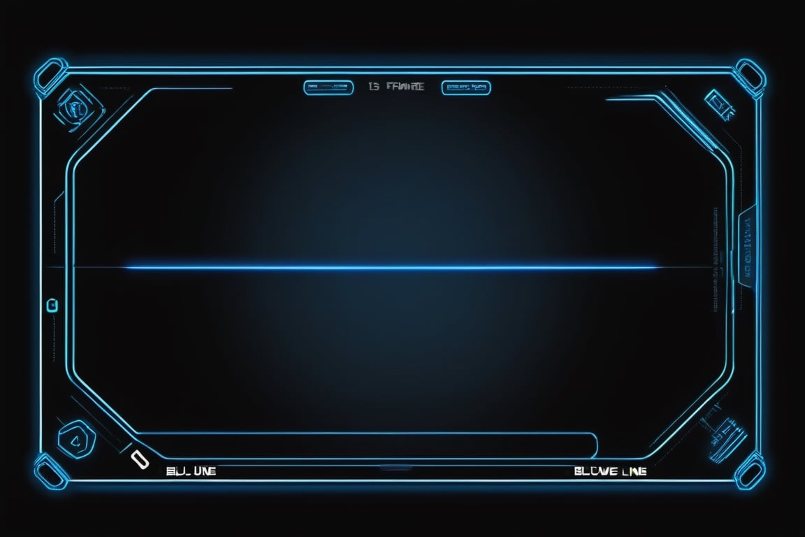 blowing blue line ui frame,black background,survival-game,fantasy,school style