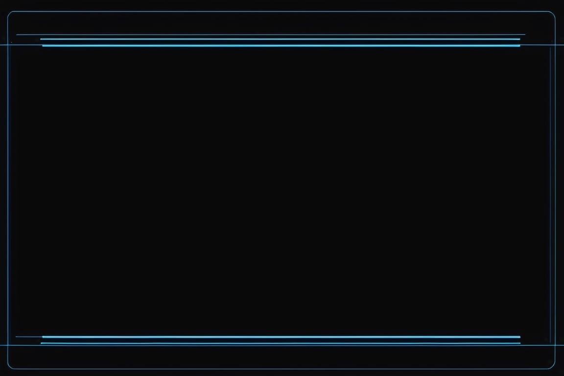 blowing blue line ui frame,black background