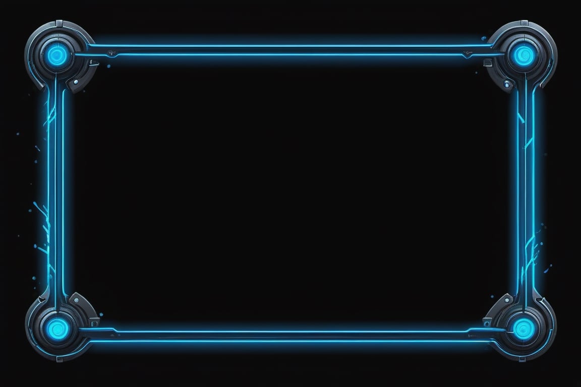 blowing blue line ui frame,black background,survival-game,fantasy,school style