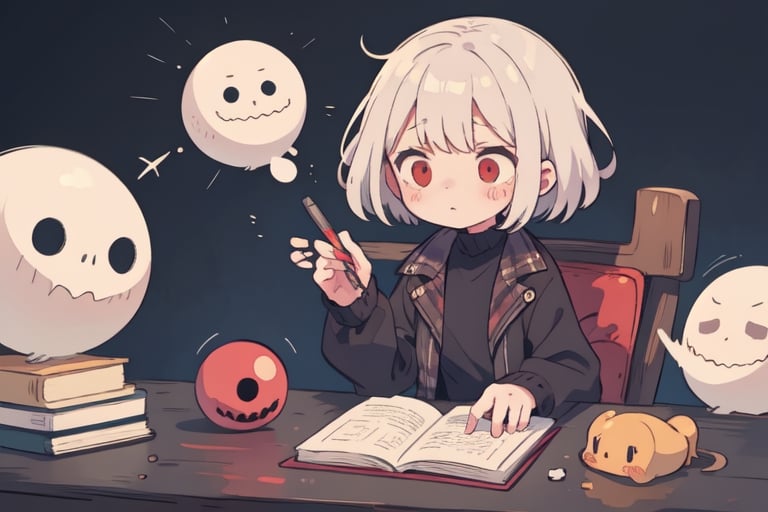 study,ghoul,crystall ball