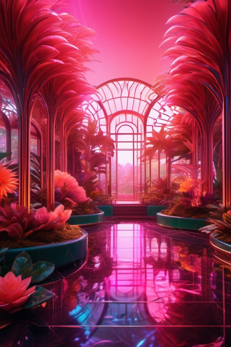 BloomCore, neonpunk style ,botanical garden, cyberpunk, vaporwave, neon, vibes, vibrant, stunningly beautiful, crisp, detailed, sleek, ultramodern, highlights, shadows, high contrast, cinematic, ultra detailed, intricate, professional ,DonMBl00mingF41ryXL 