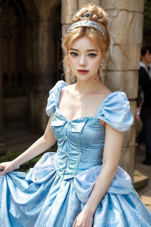 1girl, realistic, solo, (masterpiece:1.2), best quality,  , cinderella, 