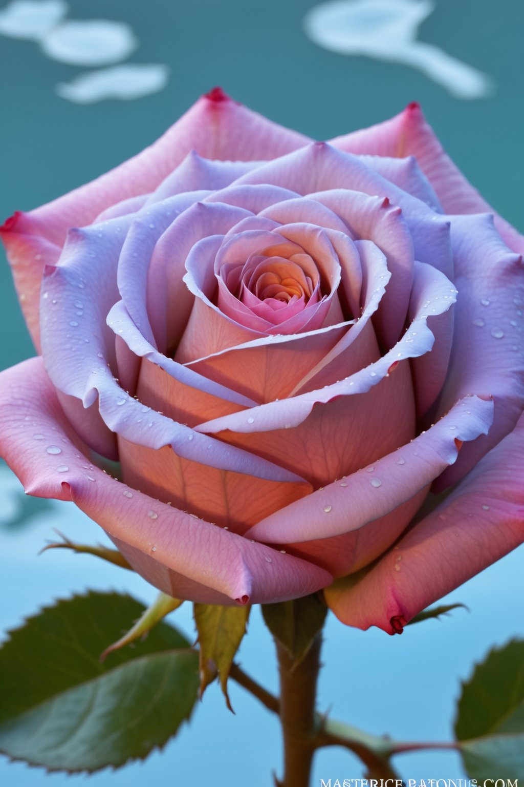 (((masterpiece))),best quality, extremely detailed CG unity 8k, complex pattern,, from random view,  random pose, blue rose,  rose only,  rose: 1.2, floating