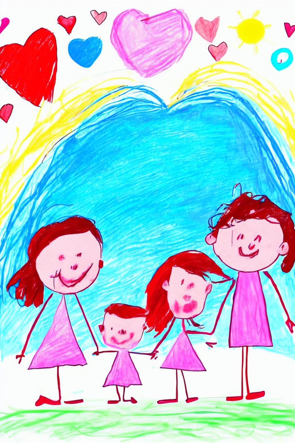 child_draw, family, heart, playing  ,bg_imgs