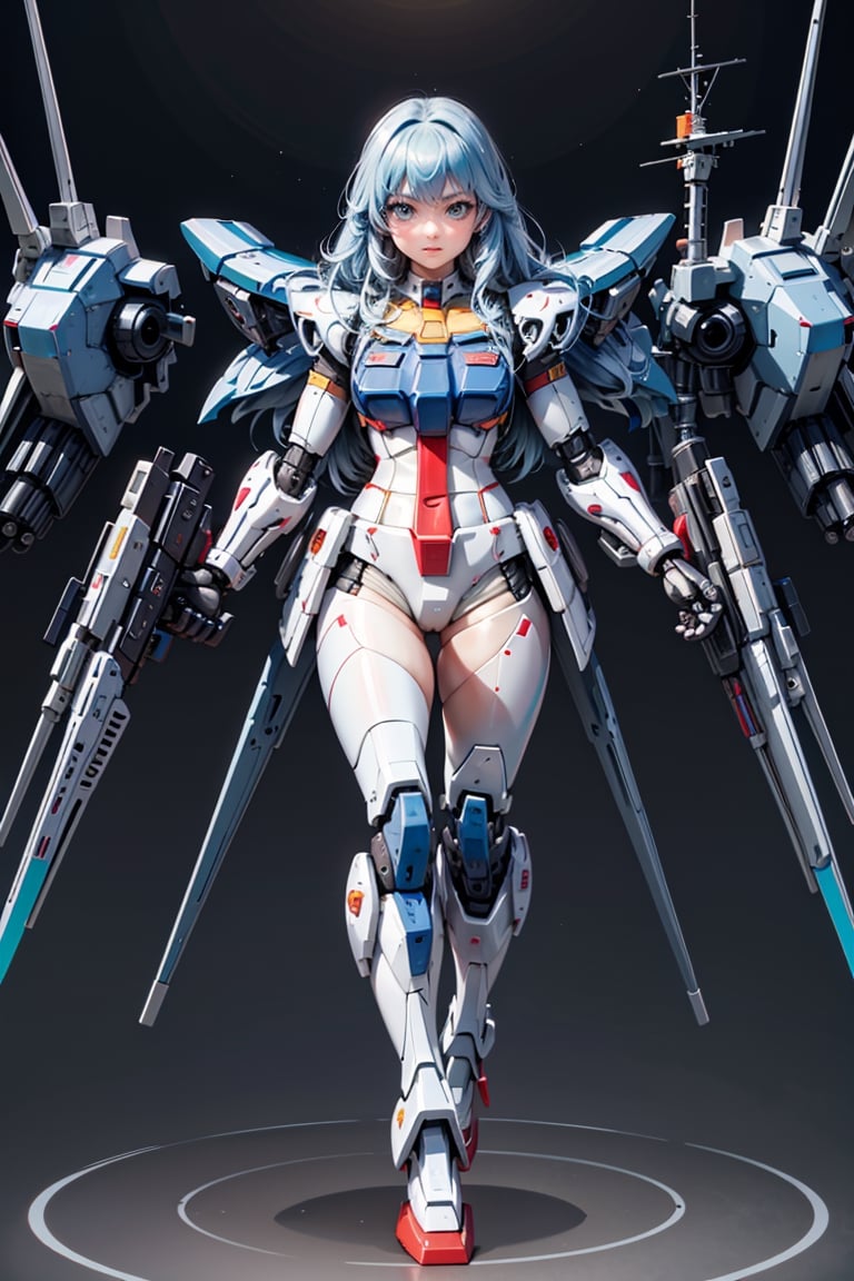 Beautiful iconman girl, upper body, ((metal)) ,  mechanical , fighting, mecha_musume,  many led light, colorful_hair ,mechanical,  floating gun in sky, 1girl,random viewer,metal,mecha musume,mecha_musume,gundam_girl,SGBB,perfect light,Mecha,non-humanoid robot,crystal