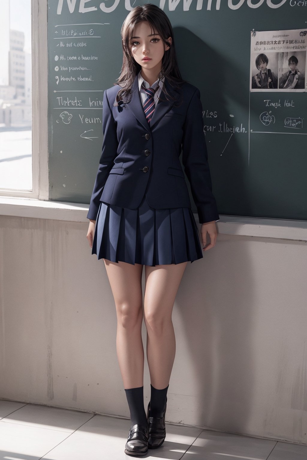 1girl,ultra Realistic, Extreme beautiful Detailed, (full body1.2), school uniform, 