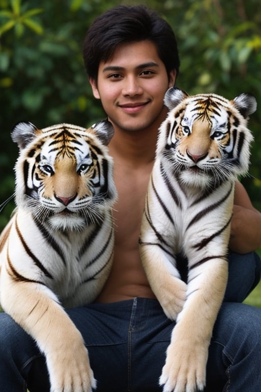 meican_boy_,me,brown_eyes_,white_tiger_face_mutant,