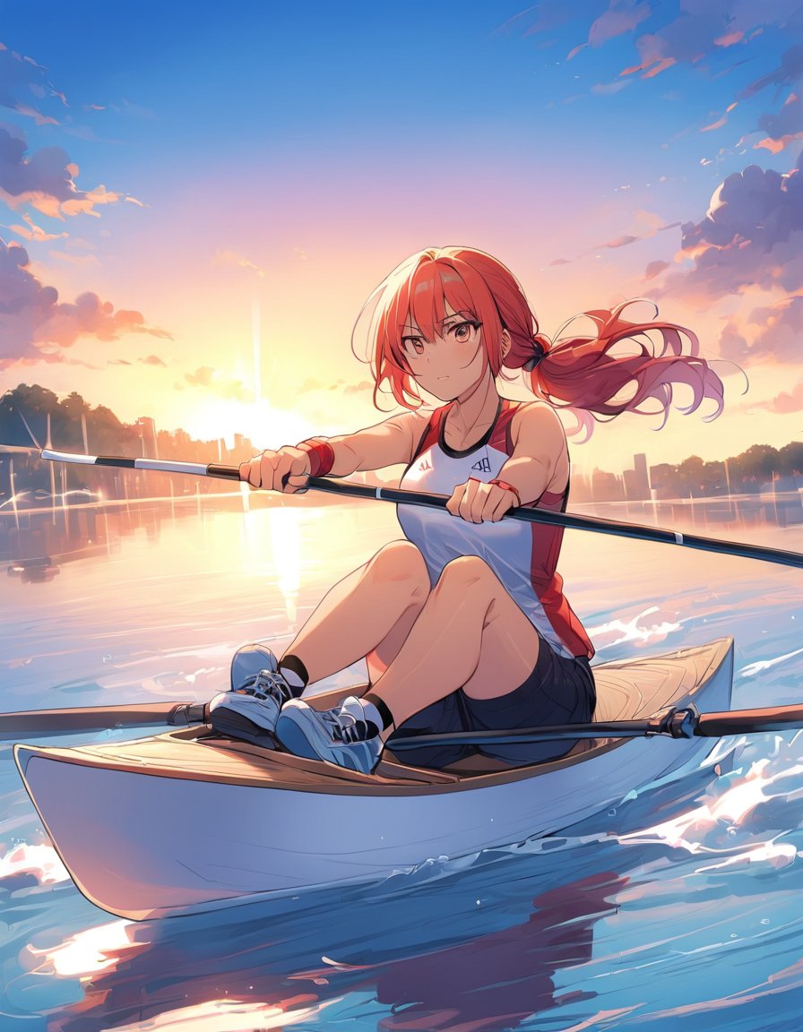 An Anime girl rowing event at the OlympIcs