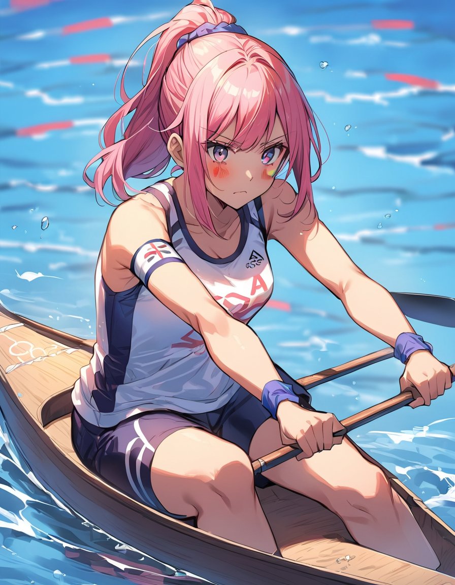 An Anime girl rowing event at the OlympIcs