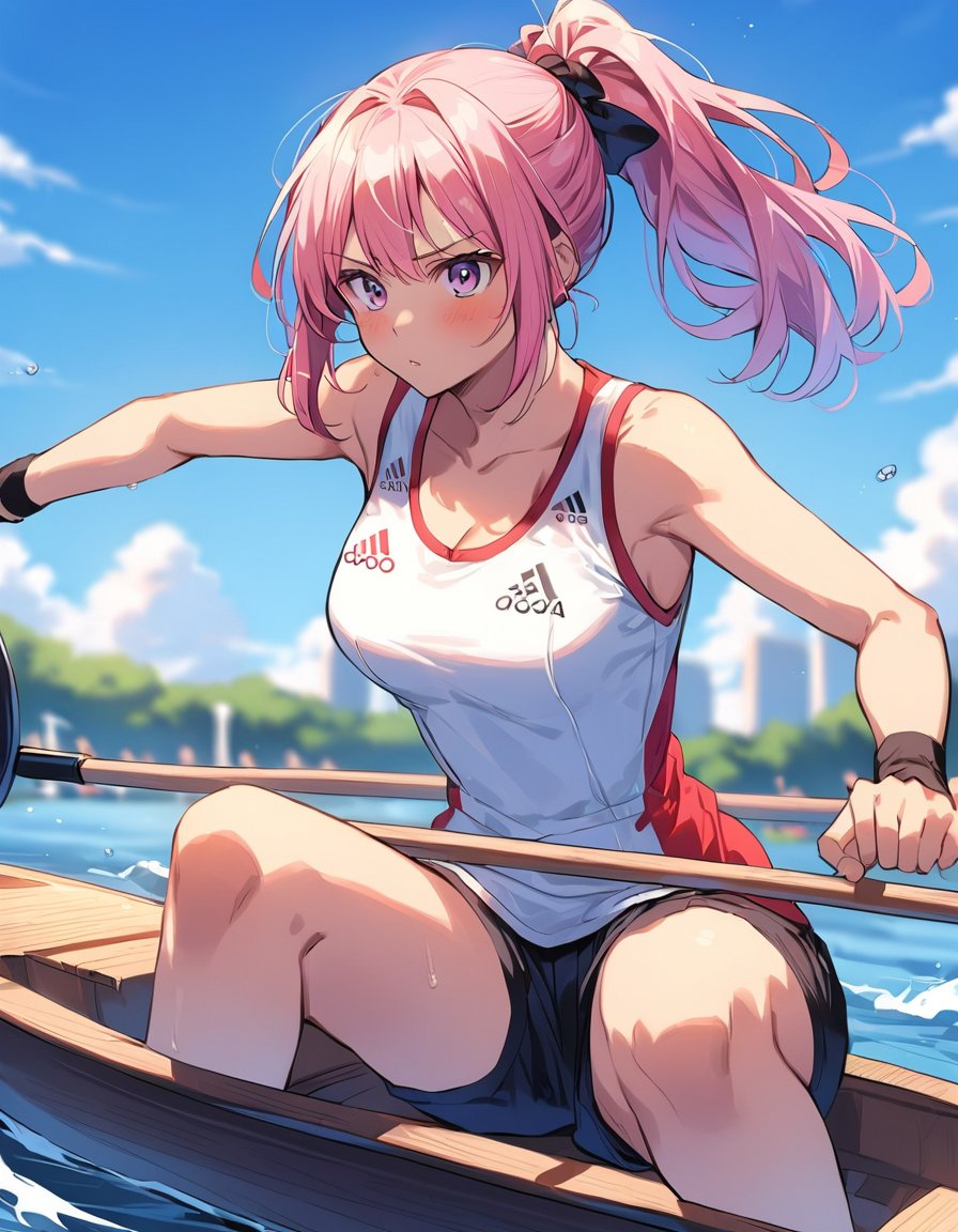 An Anime girl rowing event at the OlympIcs