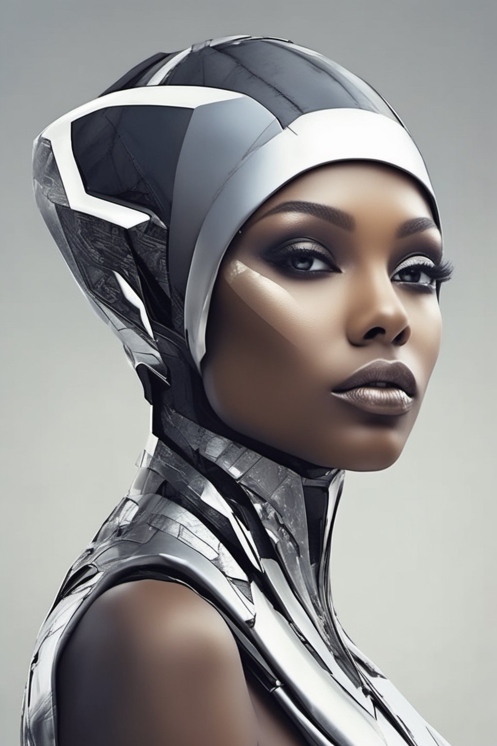 Futuristic woman beautiful