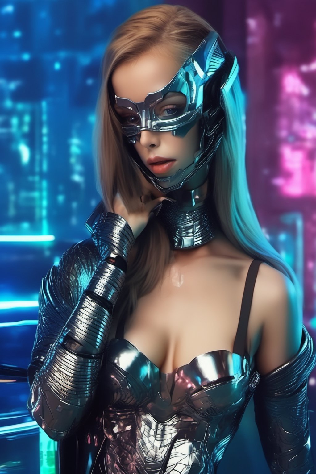 Futuristic woman beautiful