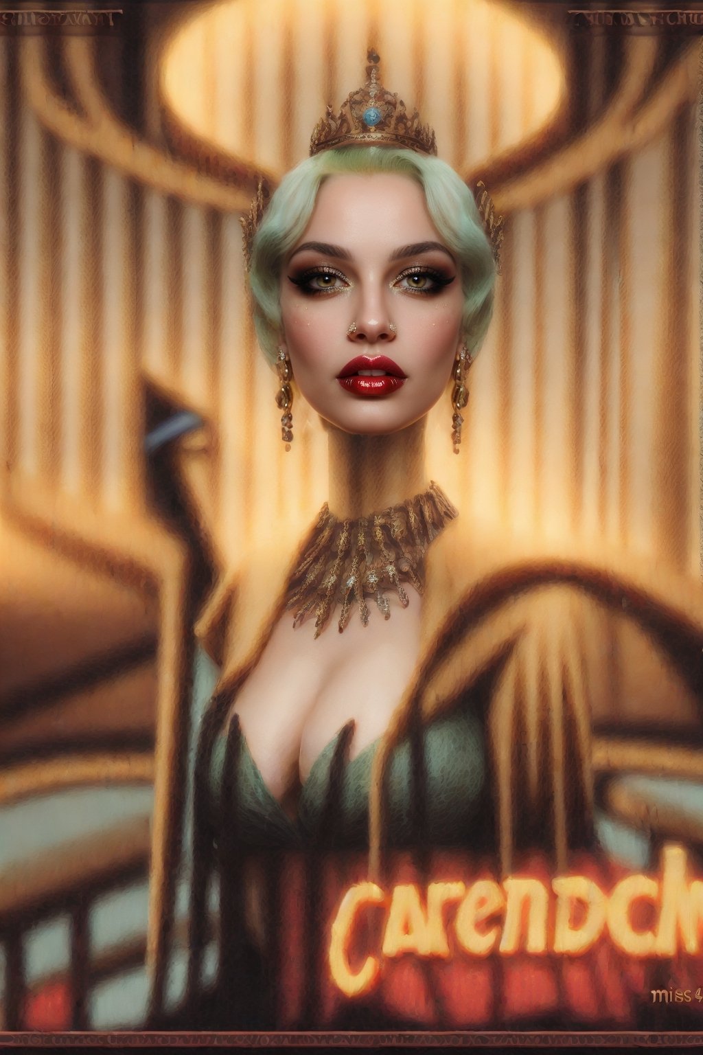 Miss Cavendish.  retro-futuristic queen fantasy obscura berlin mega city 3025 page three model