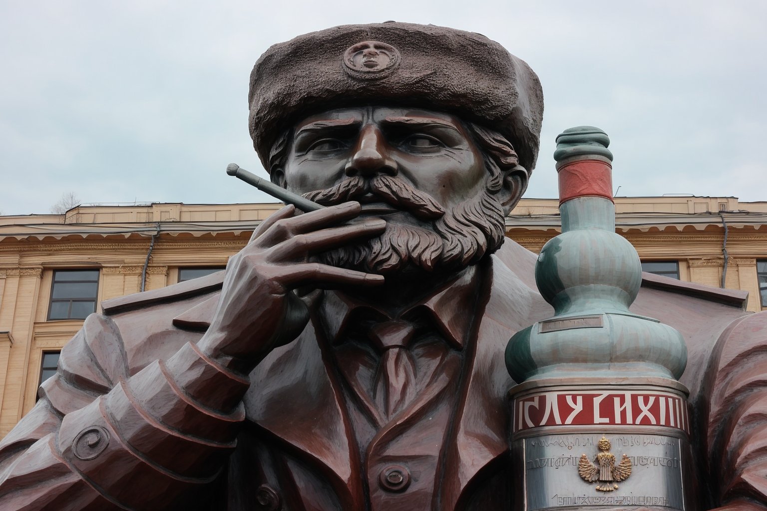 uncle vanja and his statue in russia moscow