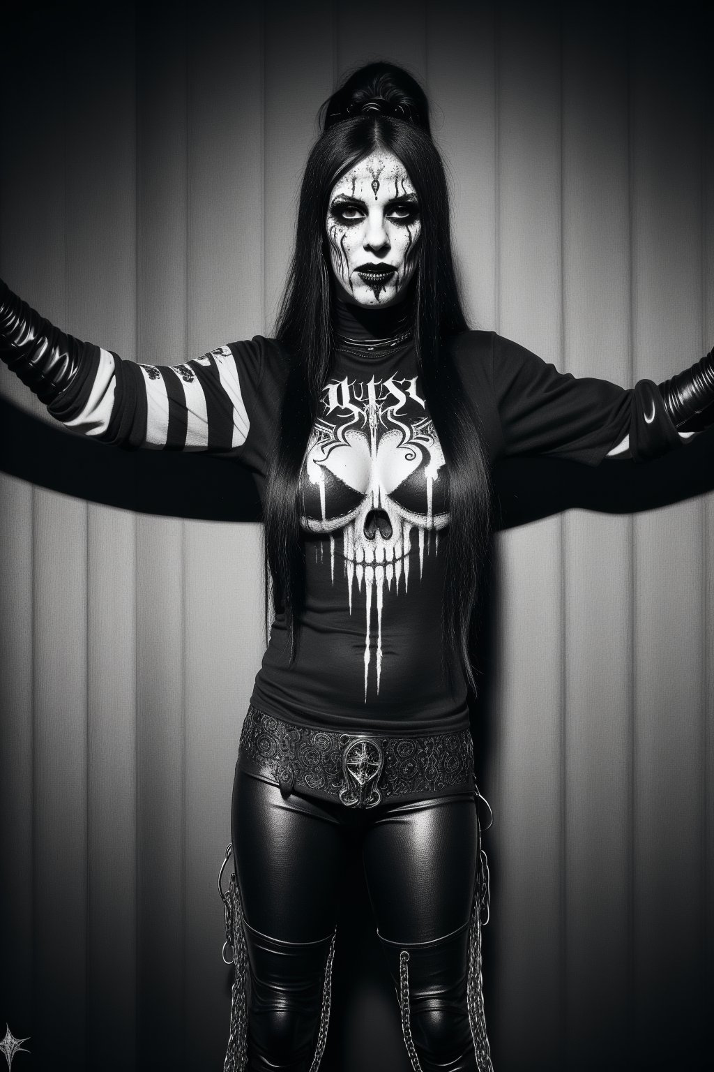 woman black metal music fan