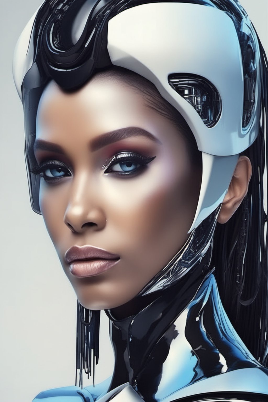 Futuristic woman beautiful