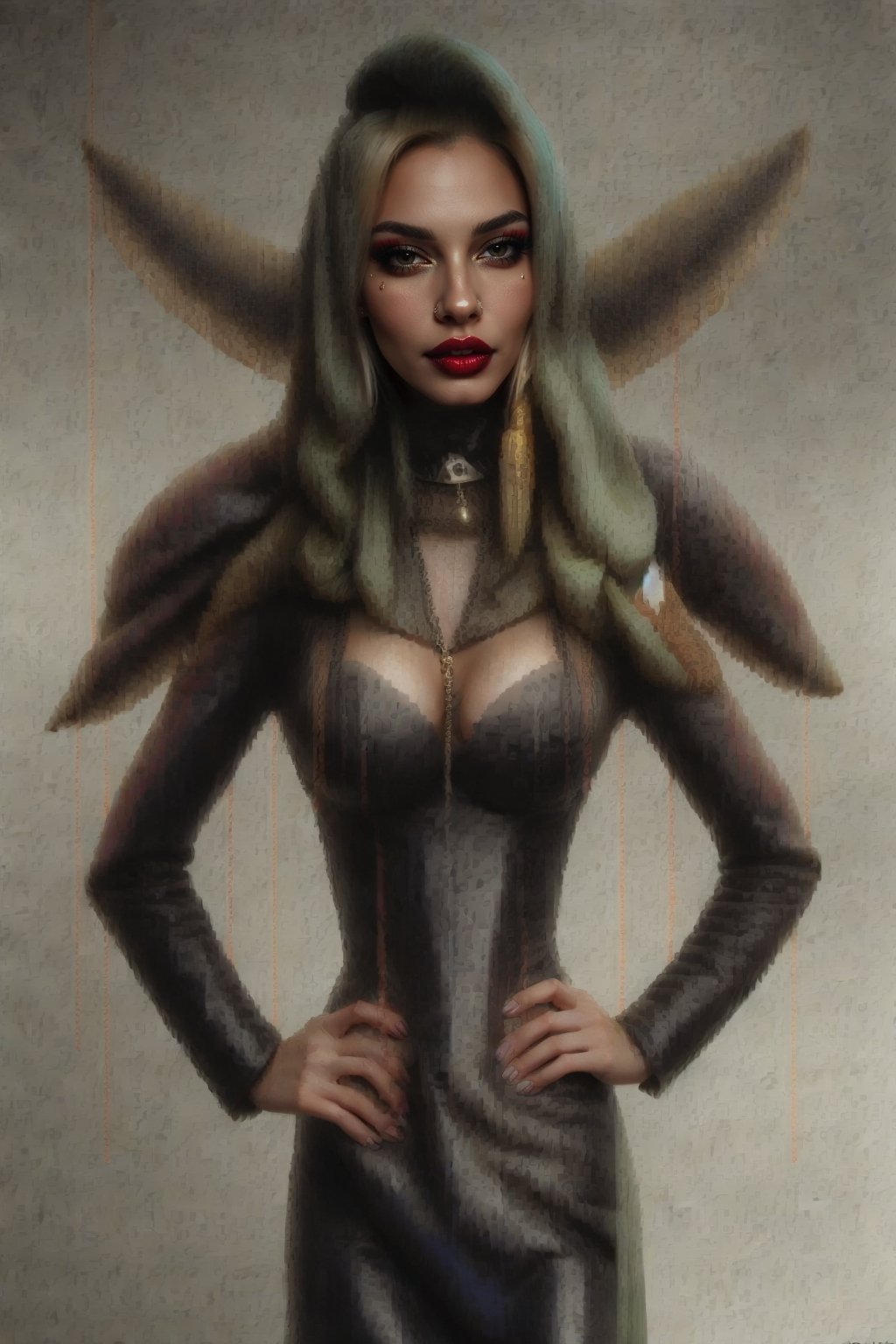 Miss Cavendish.  retro-futuristic queen fantasy obscura berlin mega city 3025 page three model