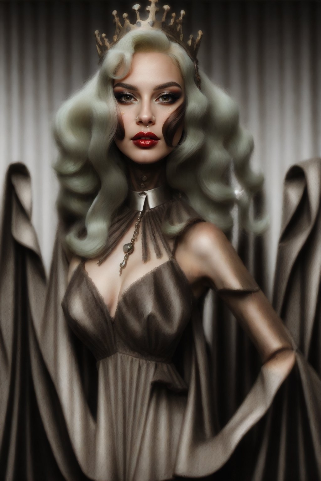 Miss Cavendish.  retro-futuristic queen fantasy obscura berlin mega city 3025 page three model