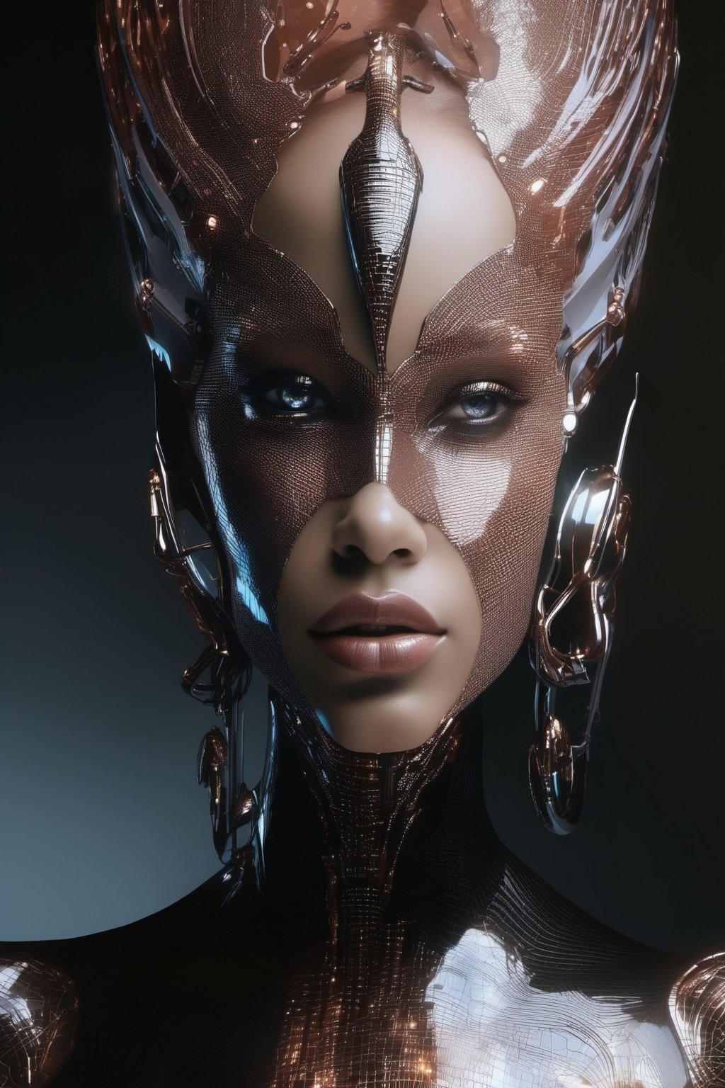 Futuristic woman beautiful