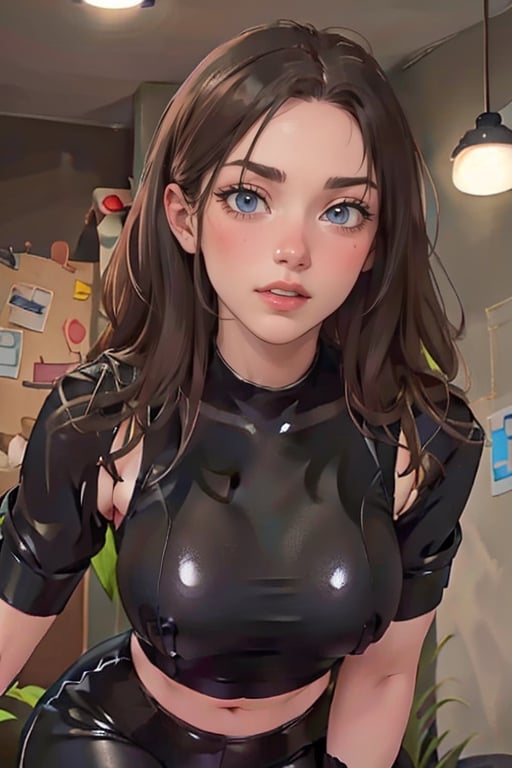 beuty big eyed girl , blue eye's , black rubber suit , cassdawnlvl1 , rubber gloves , hue breasts , thicc , chubby girl , lace gloves 