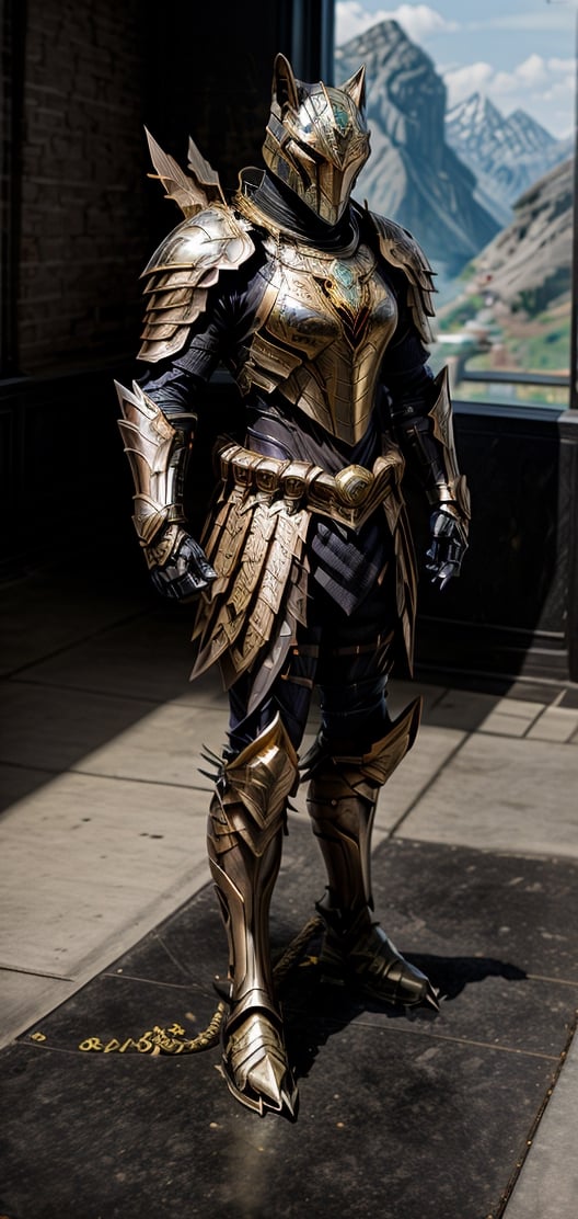 Create a photo realistic  image of anubis in futuristic full body armor . high detailed, sharp focus, black and gold armor, Anubis sitting in throne.