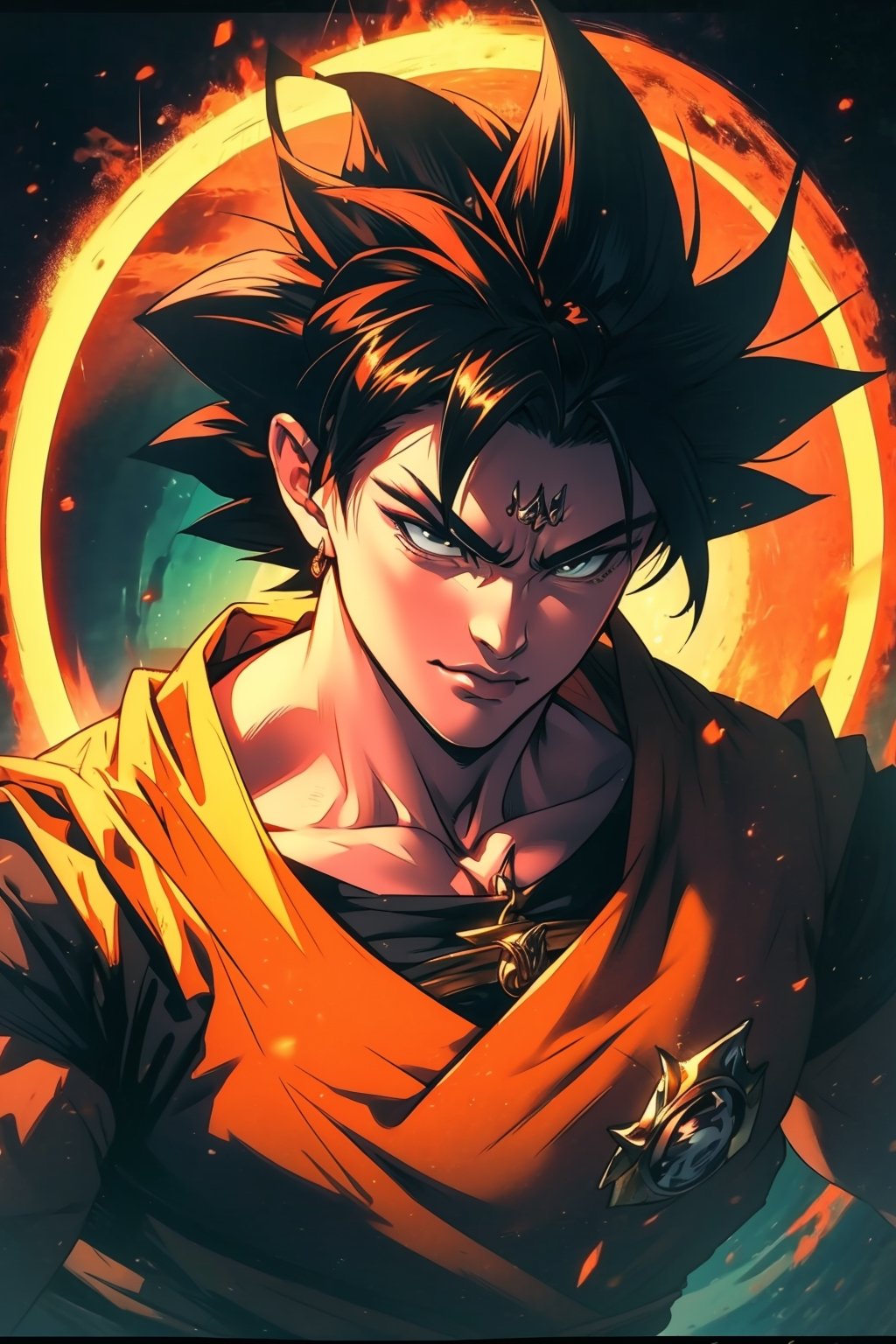 ((masterpiece, best quality)), son goku,Circle