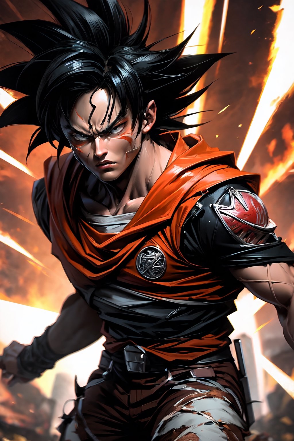 ((masterpiece, best quality)), son goku,ppcp,AttackonTitan,son goku