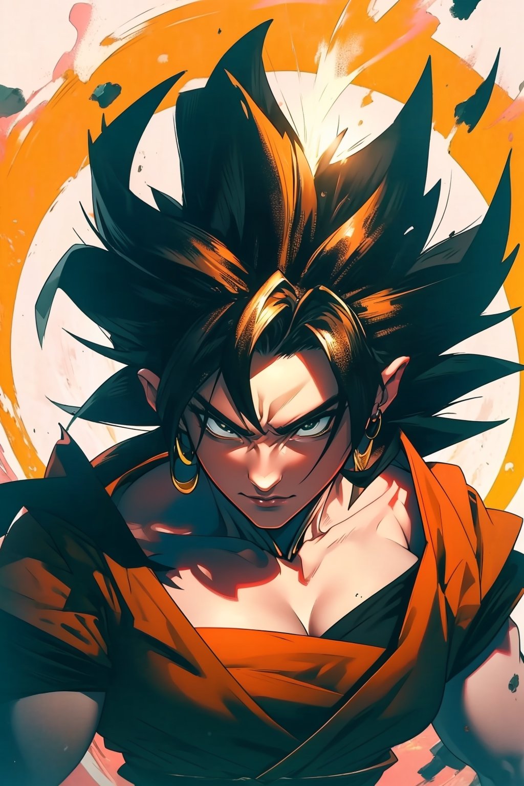 ((masterpiece, best quality)), son goku,Circle