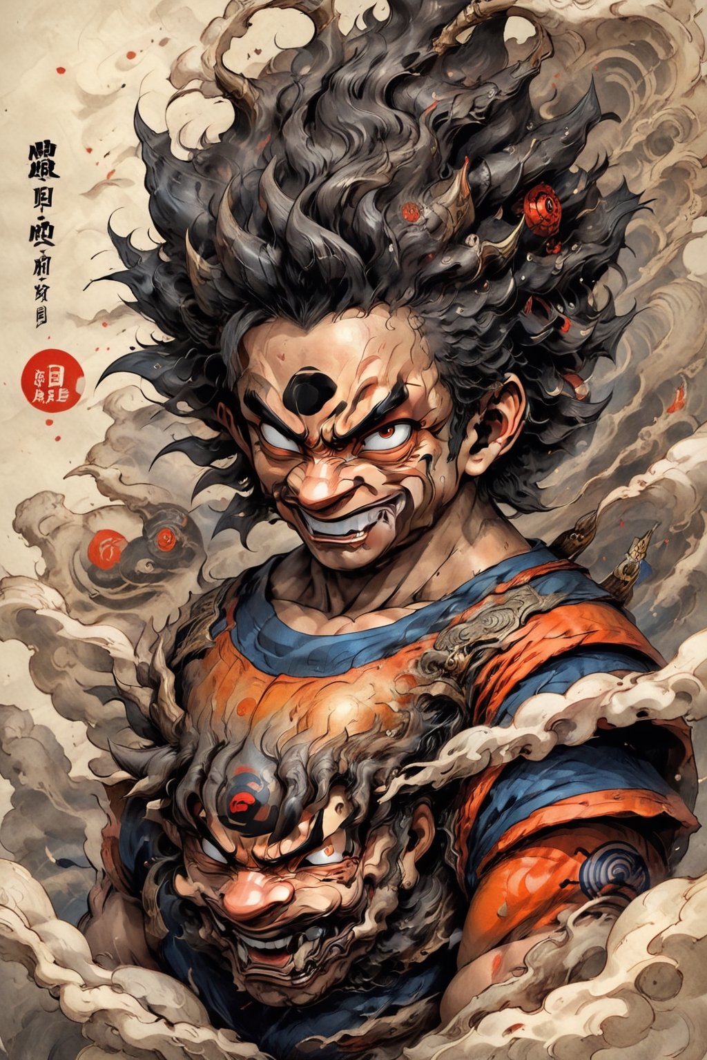 ((masterpiece, best quality))Son Goku,oni style