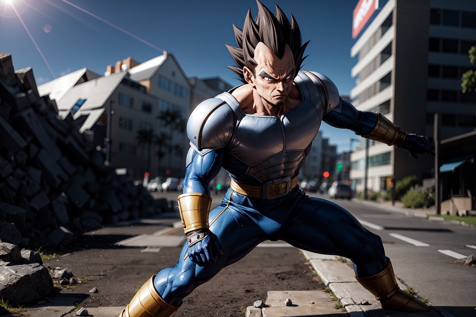 vegeta as a warrior