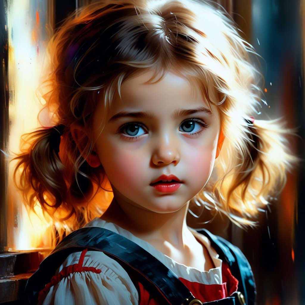 best quality, cinematic film story, (masterpiece), RTX, 8k, HDR, Anna Anna Razumovskaya, Casey Baugh, Antonio Mora, Aminola Rezai, Giovanni Boldini, art, realistic art, digital illustration, portrait, bright saturated colors,
The ultimate beautiful scene that encapsulates all the adorableness of an unbelievably cute little girl, UHD, 32k