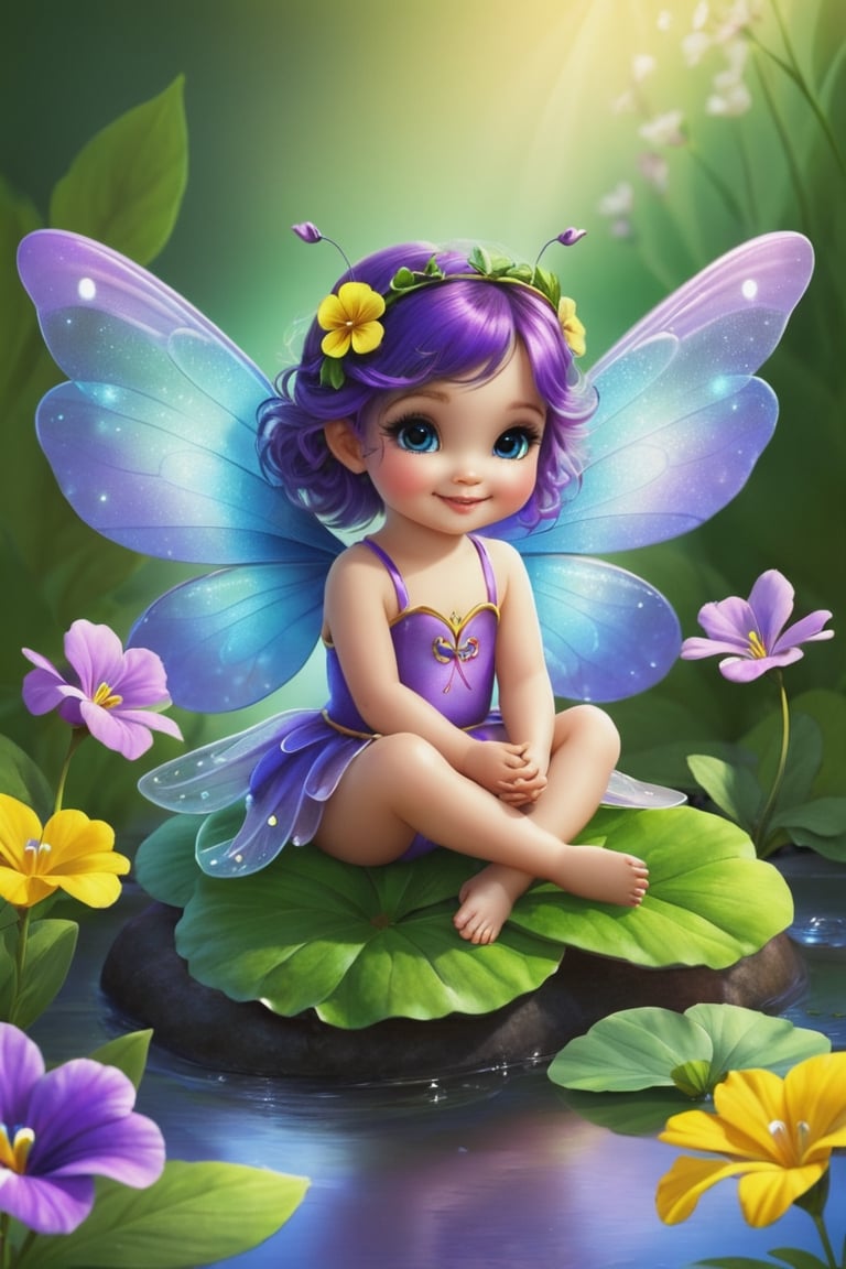 the adorable little pansy fairy and the dragonfly