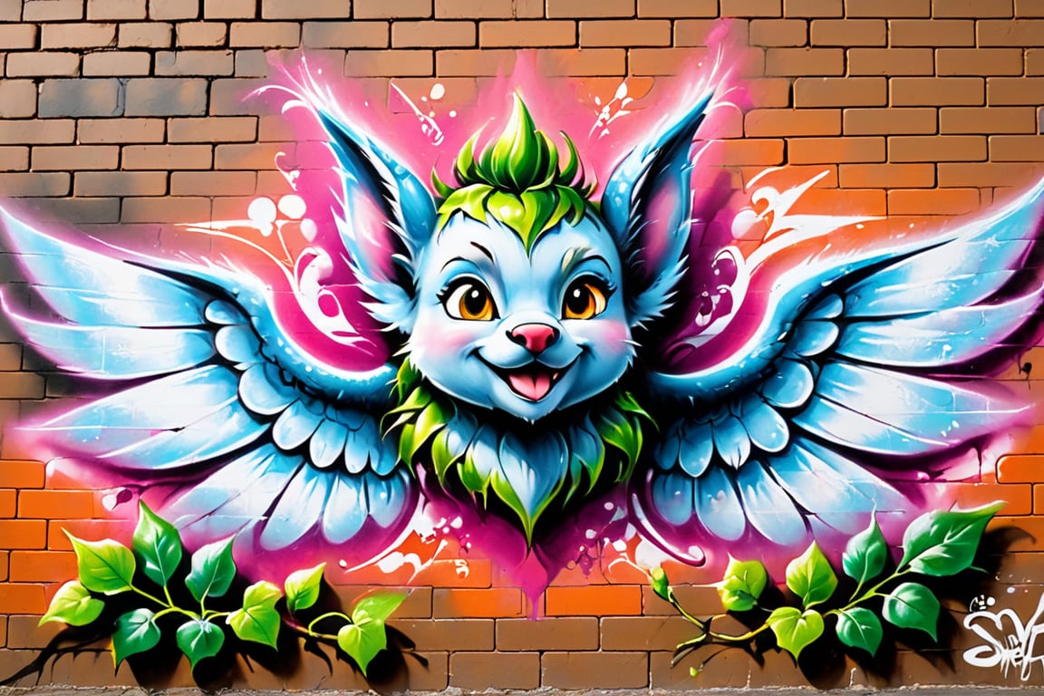 #graffiti, #graffiti on a brick wall, #spray paint on a wall, #colored graffiti, #Street art, #Spray paint, #Street canvas, #Graffiti artist, , #Graffiti art, #Spray art,
(((ivy: 1.3))) grows on a brick wall. (((Spray cans: 1.3))).Closeup, stone gargoyle with the head resembling Character Name, expression exuding fury, perched symmetrically atop cathedral, wings unfurled, amidst a tempestuous, rain-laden sky, hyper-maximalistic, ultra detailed, hyper-realistic, digital art, cinematic effect., #graffiti on brick wall, #spray painting on wall, #color graffiti, #Aerosol art