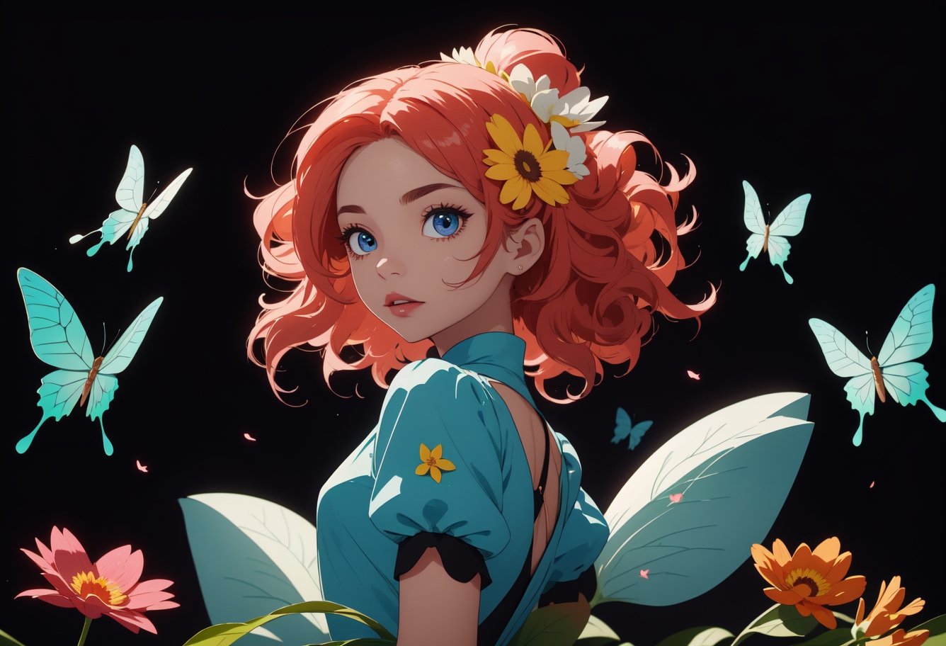 beautiful detailed flower, beautiful detailed eyes,hyper detailed,flower,hyper quality,,eyes,flower and hair is same color,beautifuly color,face,{{{{{her hair is becoming flower, flower,hair,flower,butterfly,}}}}},{{{{1girl}}}}kawaii,,{{{high details, high quality}}},{{{back light}}},{{hair and clothes is flower}},{{{upper body}}} ,high quality,hair with body ,webbed dress, upper body, flower leg, flower hands,body with flower,   {{ flower with clothes}} , dress with flower, , light particles,black background,  {{{{Hair with flower}}}},small breast with flower,big hair with  flower,{{floating hair with flower,floating}}1girl,small breast,  marbling with hair and clothes, looking at viewer,{{original}},{{arm down}}, {{paper cutting}}, black background, flower forground,  {{hair with flower}},{{{{{highres}}}},} hair with  flower,hair with flower ,hair,  wavy hair ,diffusion lighting, abstract,Butterfly with  body,   flower with hair, her hair is flower,big top sleeves, floating,ARYSTYLE3