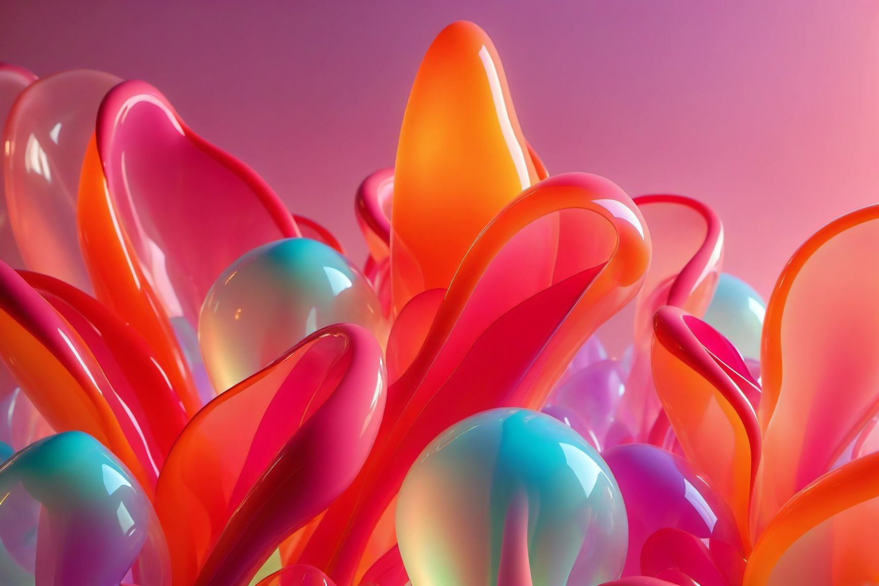 abstract, (latex:2), glass, glow, bloom, volumetric lighting,  goemetric ,6000, ink scenery, (transparent), translucent, curvy shapes,   pastel, vibrant