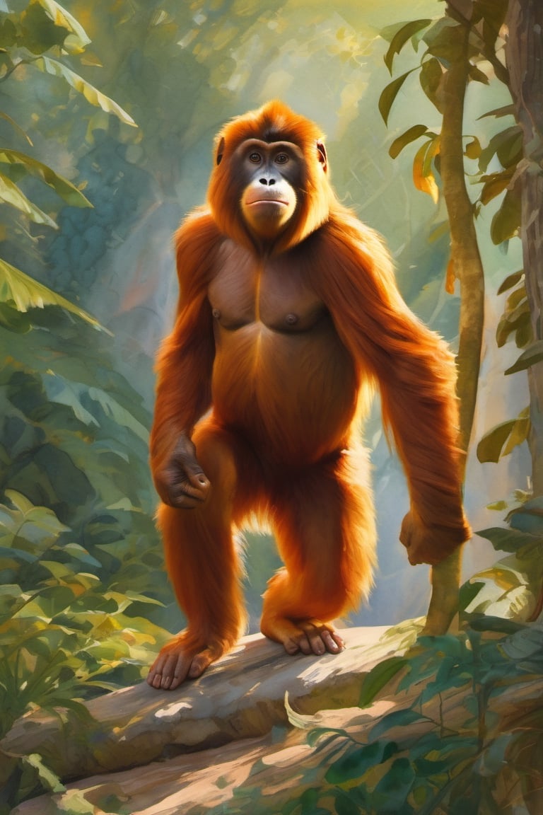 (Neoclasicism::1.2), (marvel::0.5),(dnd::0.7) (watercolor::2) style, 
Orang Utan, sittig, ((orange fur)) centered,
art by (Todd Locwood::1.2), (Vladimir Volegov::0.5), (MAM BA::0.8) , ePIC Fantasy movie, royal, imperioal, pride, glory, magic mood, amazing perfect shot, ((perfect face, perfect eyes, perfect hands, perfect body, perfect legs,)), ((best_highly_detailed_image)), cinematic light, unreal engine 2