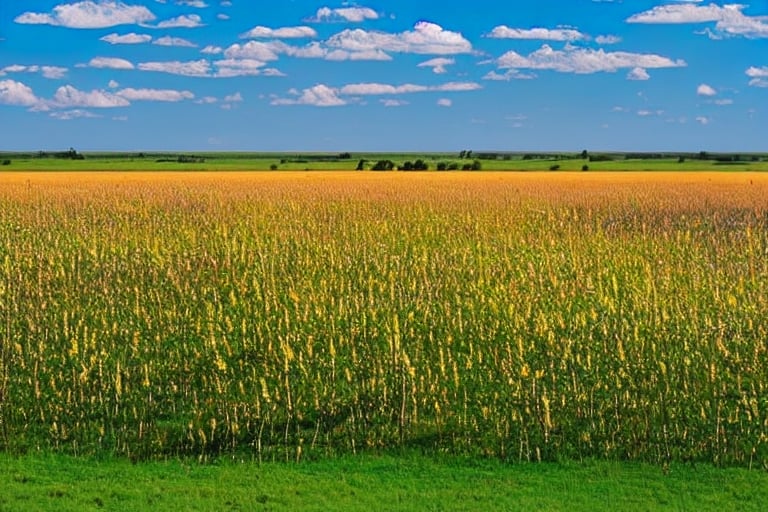 The buds spread into tiny leaves as they began to grow higher, reaching up to the sky. With newfound courage, the leaves stretched higher and higher, reaching for the sun's warm embrace. The world beyond the prairie is vast and full of wonder.