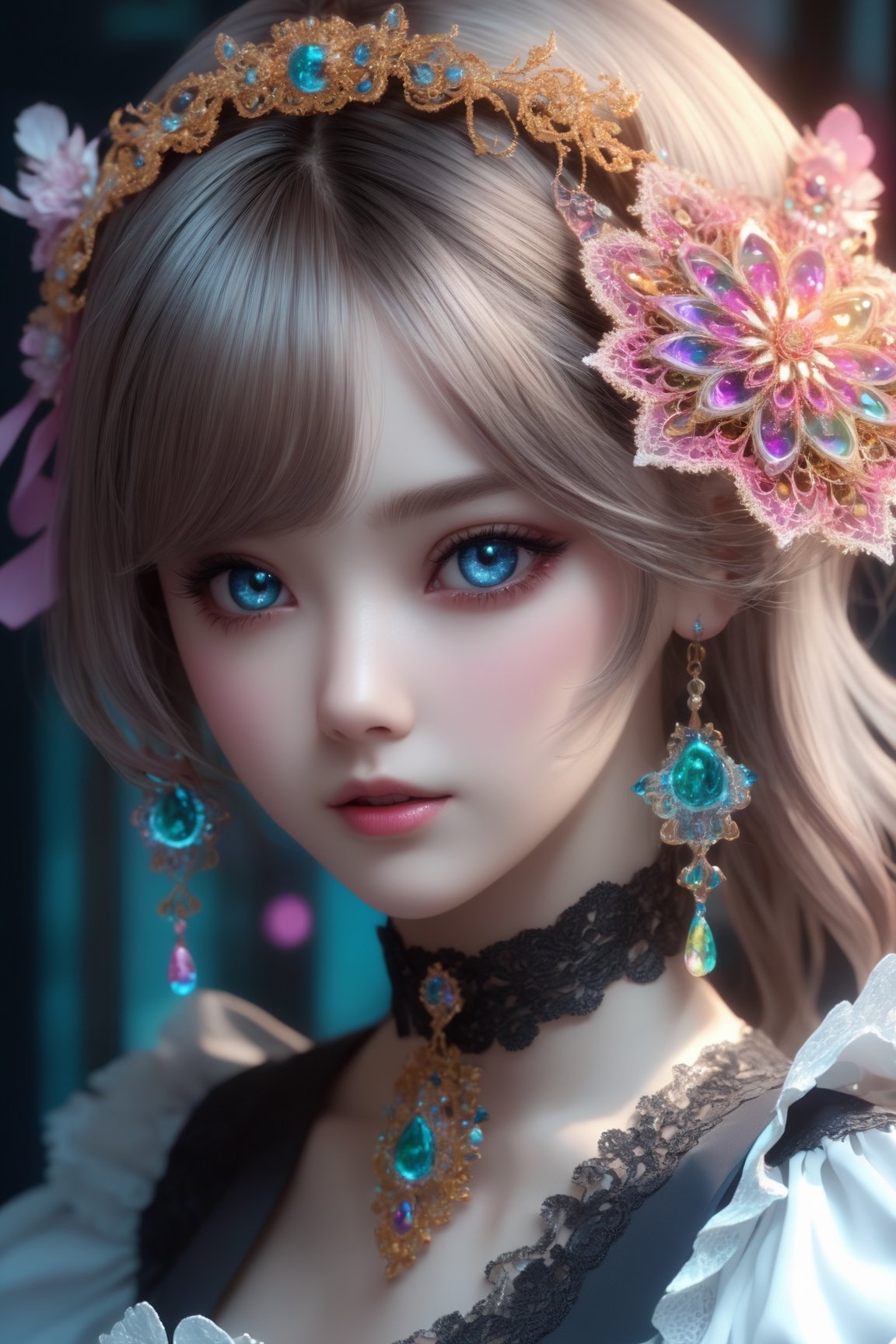 (masterpiece, top quality, best quality, official art, beautiful and aesthetic:1.2), (alluring_lolita_girl), extreme detailed, (fractal art:1.3), colorful, highest detailed, zoom_out, perfect eyes, random hairstyle